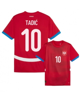 Serbia Dusan Tadic #10 Maglia Gara Casa Repliche Europei 2024